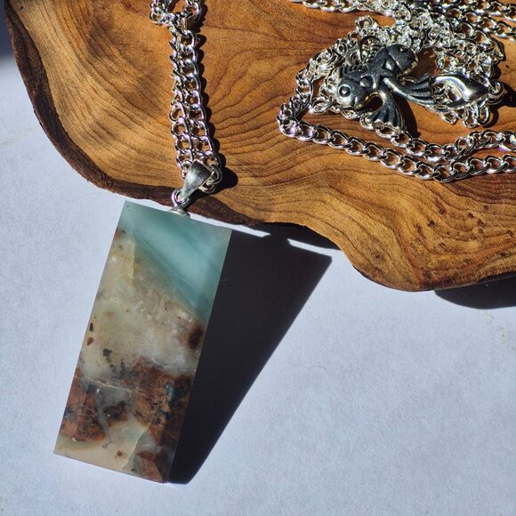 Ocean Picture Stone Necklace - Picture 6 of 8